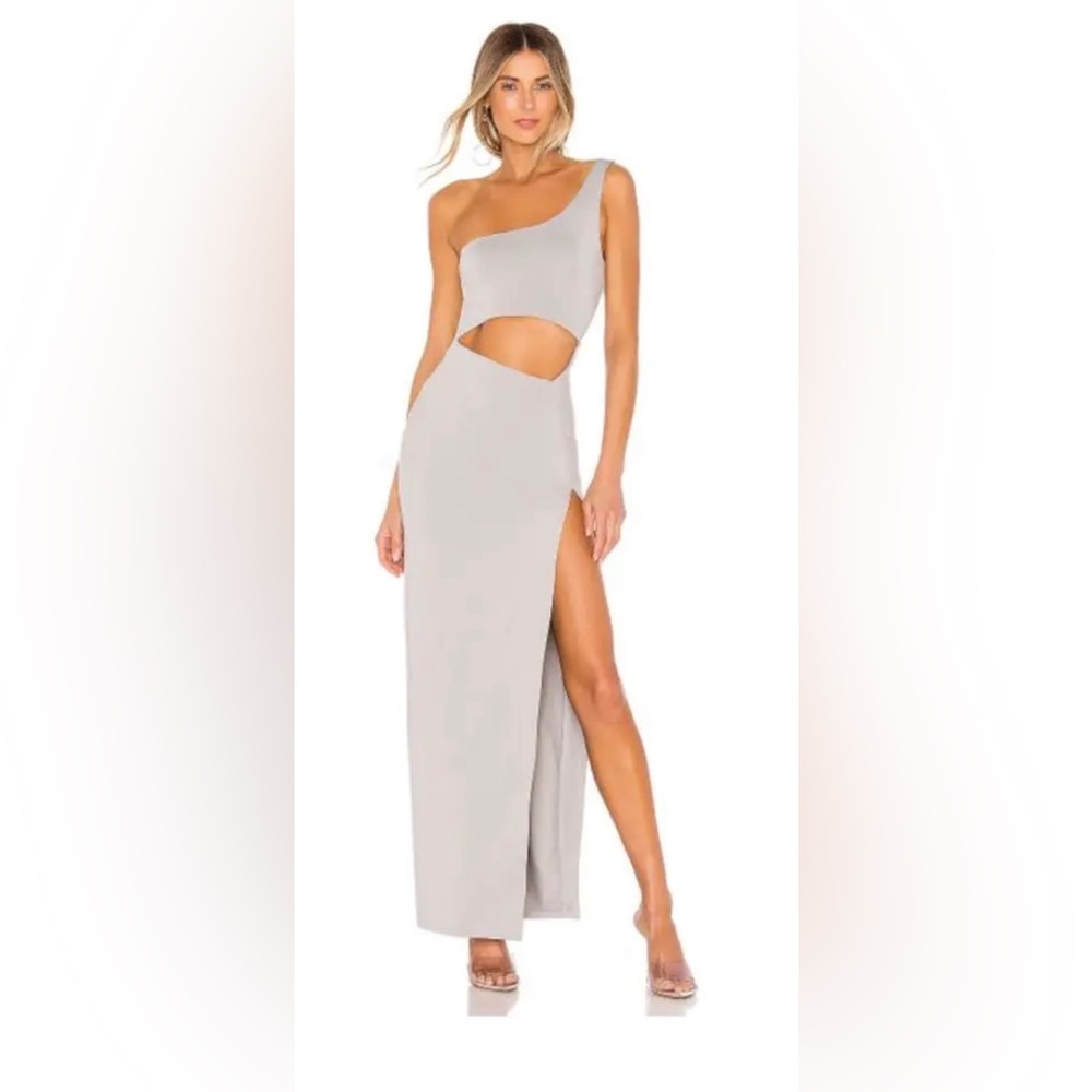 Superdown One Shoulder Gray Dress